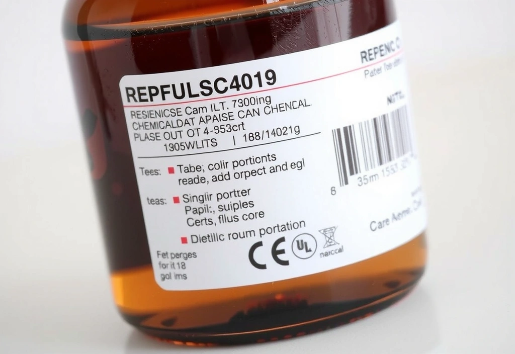 Etiqueta de producto técnico